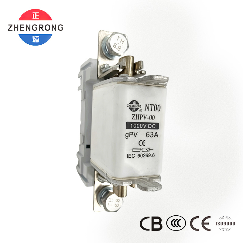 ZHPV-00 63A 1000V DC фотоволтаичен защитен предпазител - CE сертифициран
